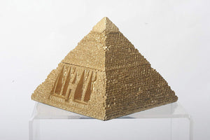 YTC Detailed Gold Tone Colored Egyptian Pyramid Knick-Knack Jewelry Box