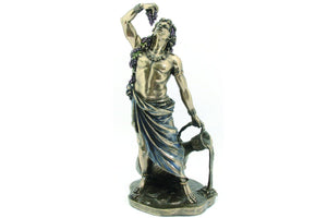 Dionysus (Bucchus) Greek Roman God of Wine Statue Real Bronze Powder Cast Statue, 11-inch