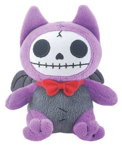 SUMMIT COLLECTION Furrybones Purple Bat Flappy Wearing Red Bow Tie Small Plush Doll
