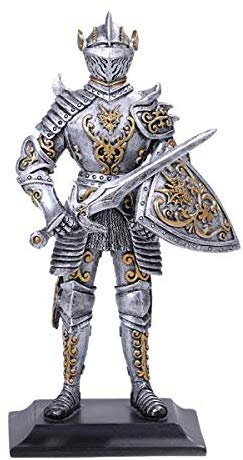 Pacific Giftware PT Medieval Crusader Knight of The Dragon Order in Full Shield and Sword Armor Small Collectible Figurine