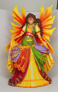 Bright Multicolored Gypsy Dancer Winged Fairy Statue Figurine