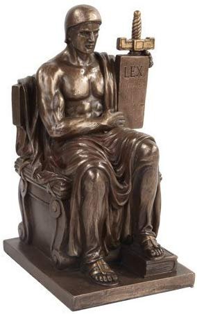 7.5 Inch Bronze Colored Authority of Law Man in Chair Figurine