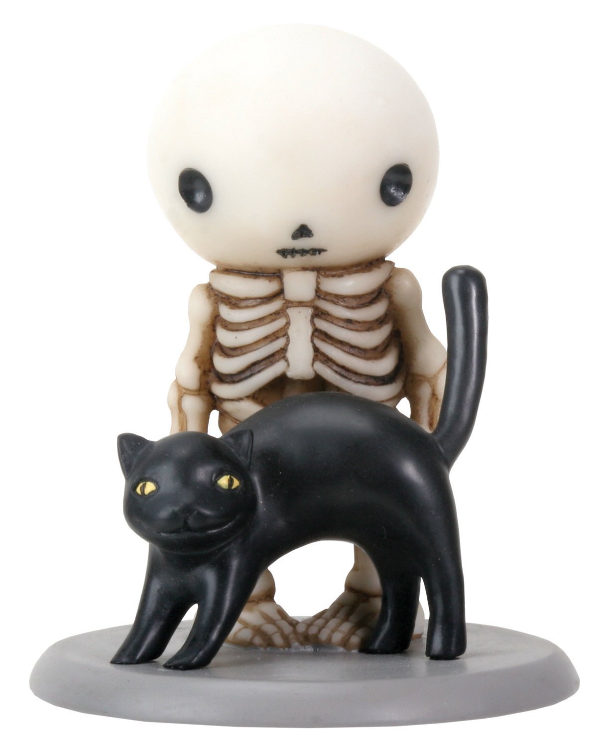 SUMMIT COLLECTION Luckyz The Misfortunate Skeleton has a Black Cat Walk in Front of Him