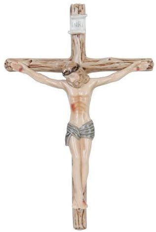 8.5 Inch Jesus on The Crucifix with Sign Religious Statue Figurine