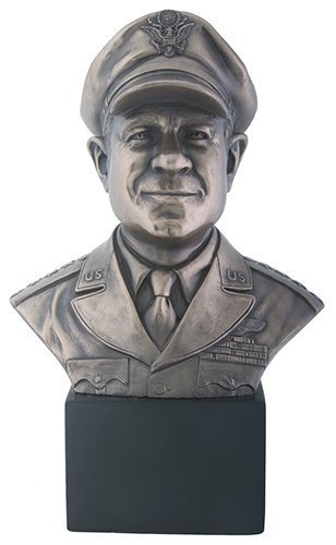 YTC Summit Antique Bronze Finish Doolittle US Military Head and Bust Statue,...