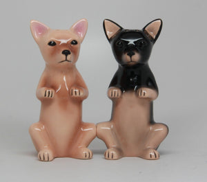 Cute Attractive Chihuahua Ceramic Magnetic Salt and Pepper Shaker Set