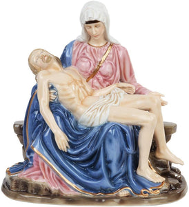 PTC Michelangelo's La Pieta Mary with Jesus Statue Figurine - Made of Porcelain