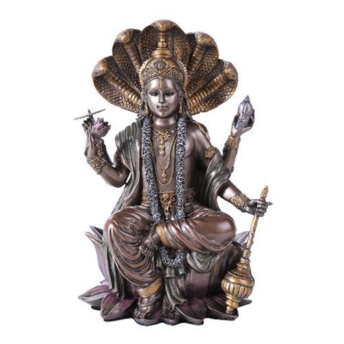 Eastern Hindu God Vishnu Decorative Statue Narayana the Preserver and Protector Figurine Panchayatana Puja Supreme Deity Enlightenment