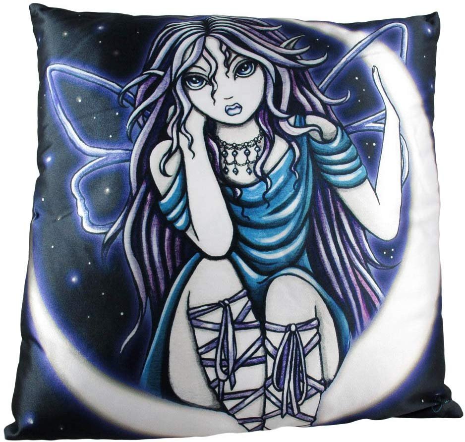 `Venus Moon` by Myka Jelina Satin Throw Pillow