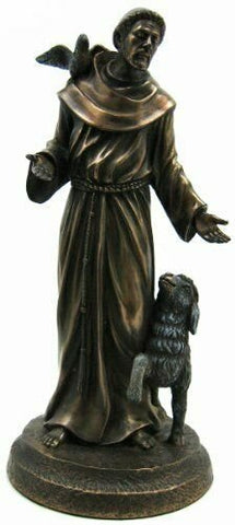 Saint Francis Bronze Religious Christian Catholic Statue