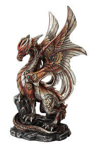 PTC 10 Inch Steampunk Inspired Mechanical Dragon Statue Figurine