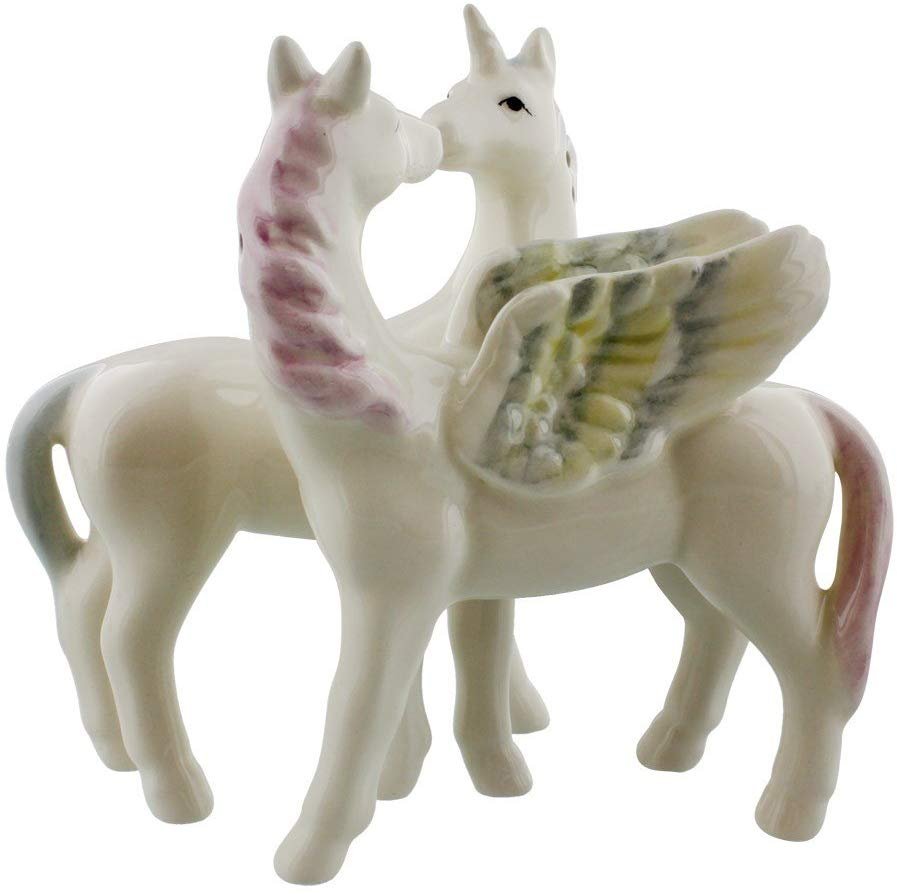 Unicorn and Pegasus Attractives Salt and Pepper Shakers by Pacific Giftware