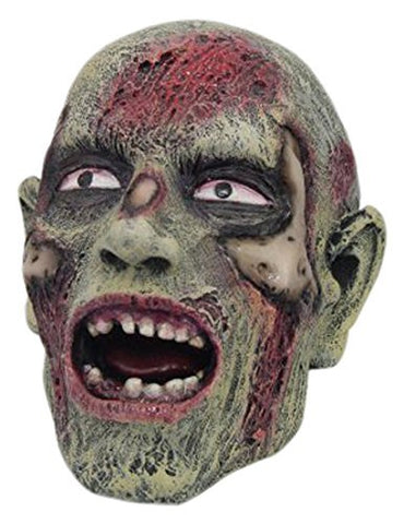 PTC Pacific Giftware Small Halloween Open Mouth Zombie Skull Resin Statue Figurine, 4" L