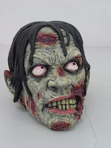 UNDEAD ZOMBIE SKULL DECAYING MOUTH FLESH WOUND STATUE HALLOWEEN DECOR