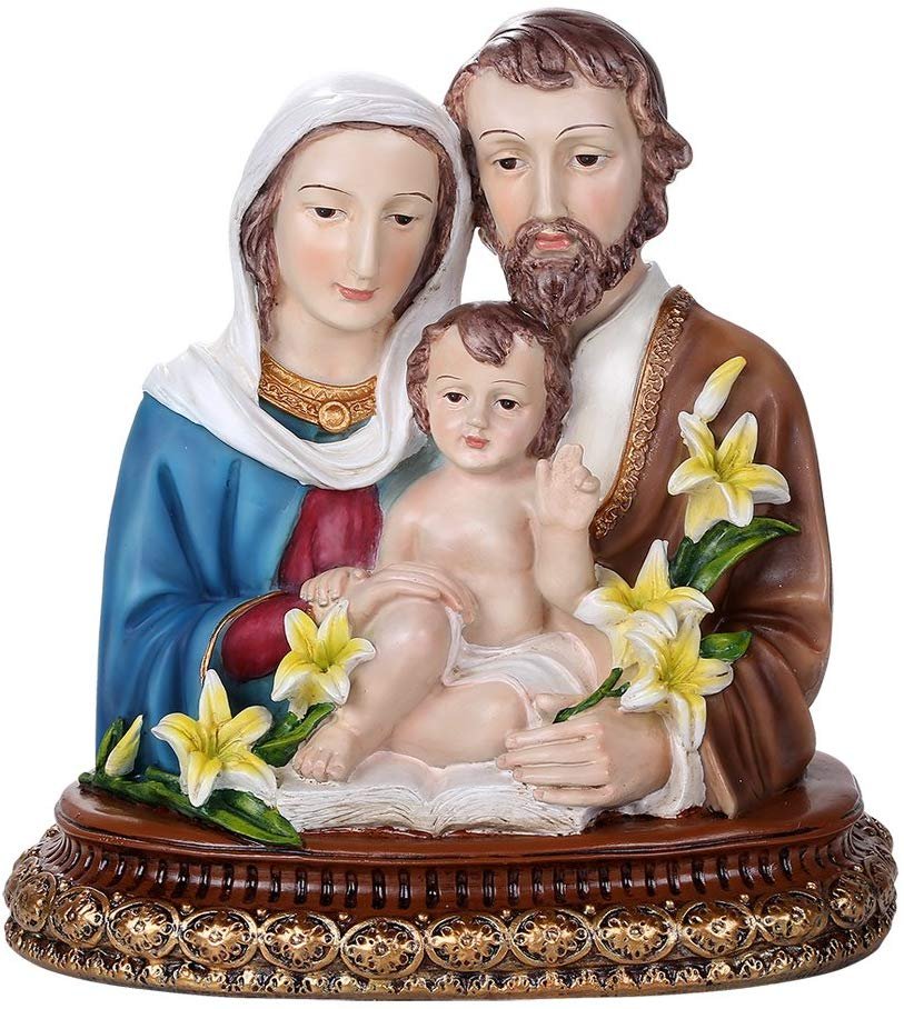 Pacific Giftware The Holy Family Mary Joseph Jesus Christians Catholic Collectible Religious Sculpture 10.25 Inch Tall