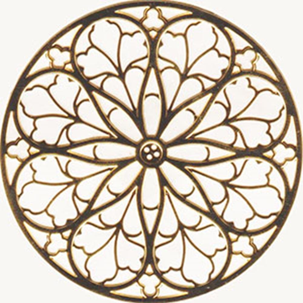 Brown Colored St. Patrick's Cathedral Rose Window Ornament Decoration