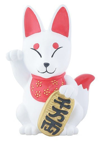 SUMMIT COLLECTION Japanese Folktale White Fox with Coin Kitsune Collectible Figurine