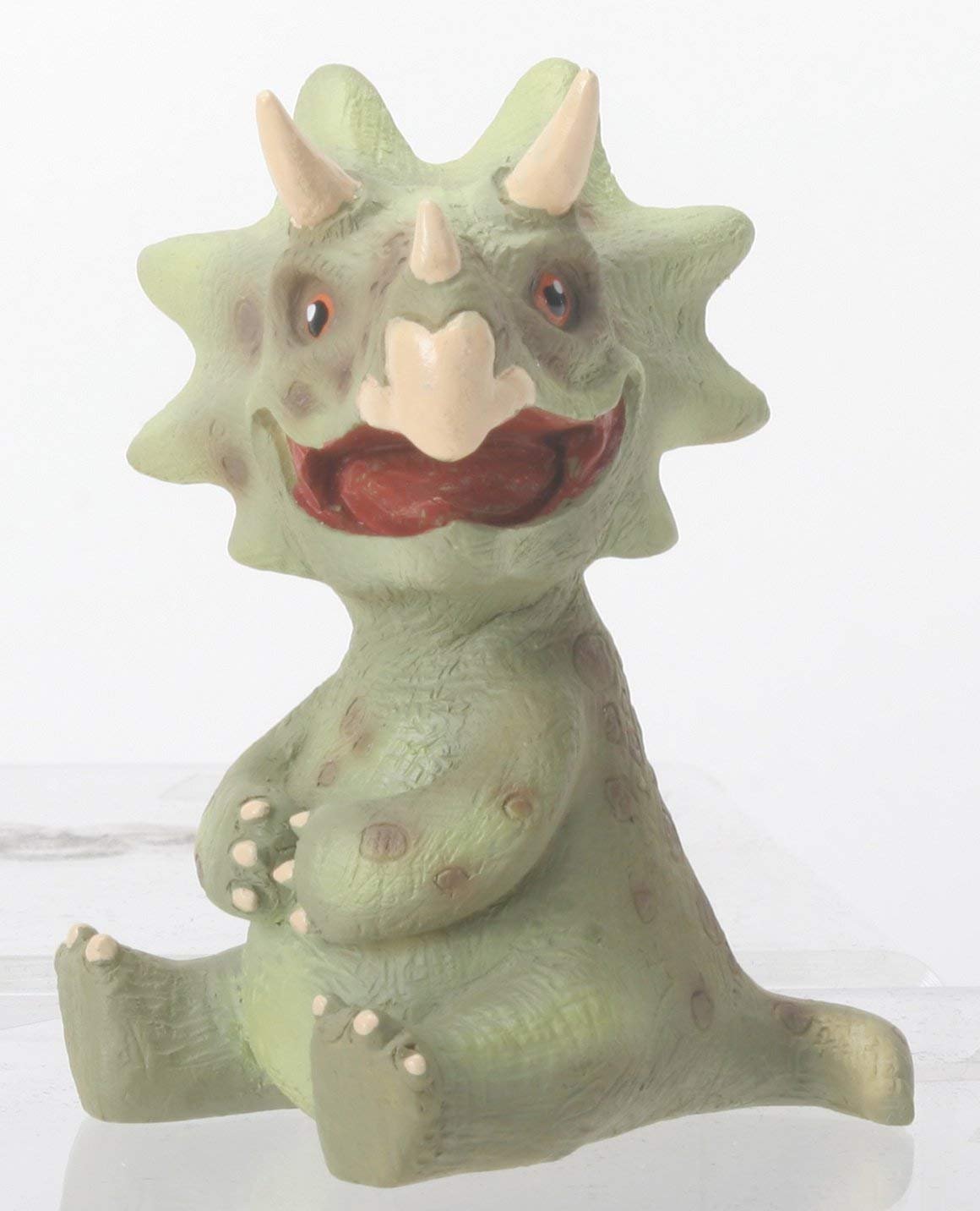 Light Color Painted Baby Triceratops Dinosaur Figurine Statue