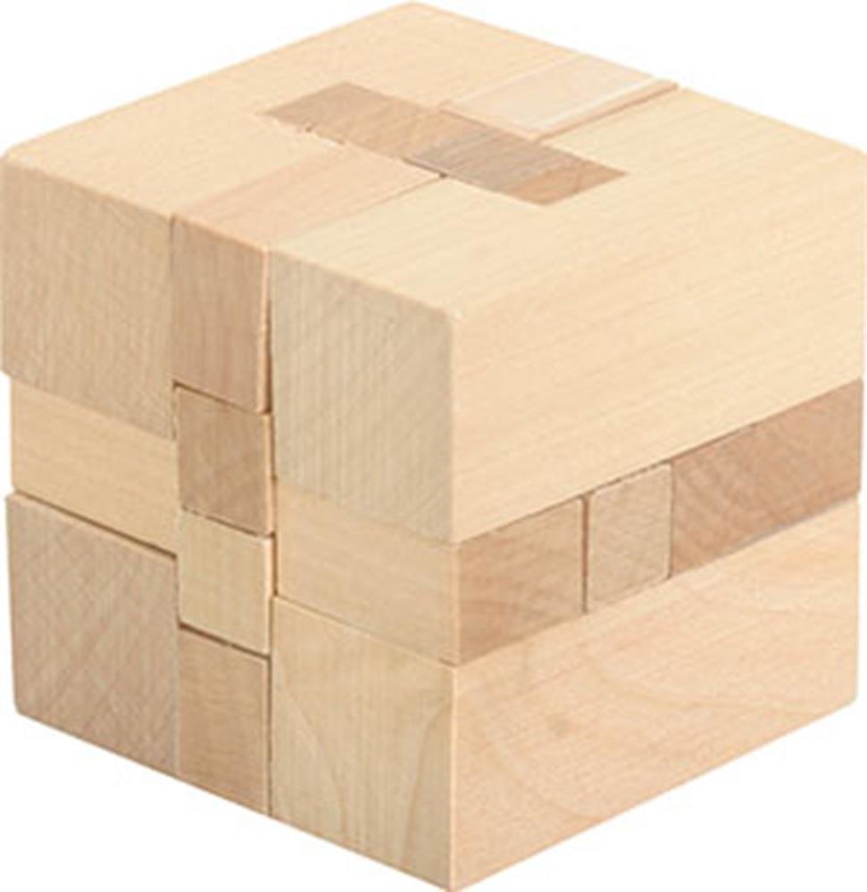 Frank Lloyd Wright Cube 3D Block Puzzle Made with Real Wood