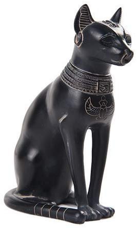 PTC 8 Inch Black Bastet Feline Mythological Egyptian Statue Figurine