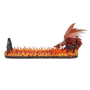 PTC 15 Inch Fire Breathing Dragon Resin Incense Holder Statue Figurine