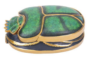 Green and Gold Scarab Collectible Figurine