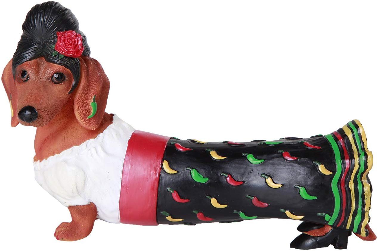 Pacific Giftware Beauty Red Hot Senorita Doxy Collectible Wiener Dog Dachshund Figurine