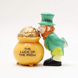 Luck of The Irish Pot of Gold Magnetic Salt & Pepper Shakers