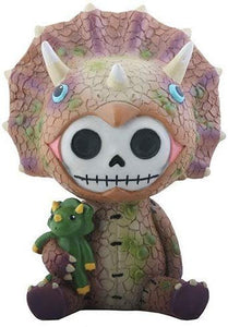 SUMMIT COLLECTION Furrybones Spike Signature Skeleton in Triceratops Costume with Green Dinosaur Doll