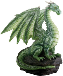 SUMMIT COLLECTION Green Dragon on Rock Fantasy Figurine