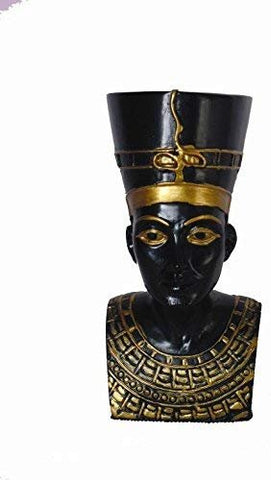 PTC 3.5 Inch Egyptian Queen Nefertiti Head and Bust Resin Statue Figurine