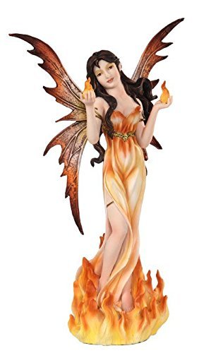 PTC 12 Inch Fire Goddess Elemental Fairy Mystical Statue Figurine