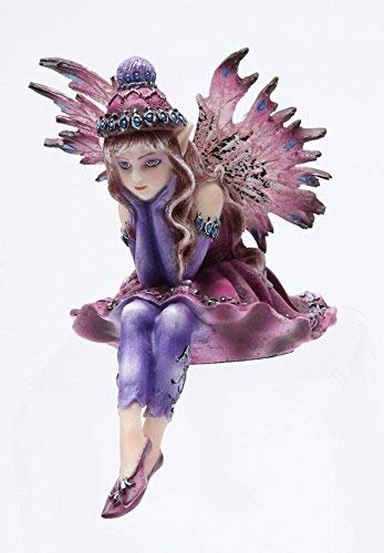 4 Inch Winter Wonderland Pink Fairy Sitters Statue Figurine