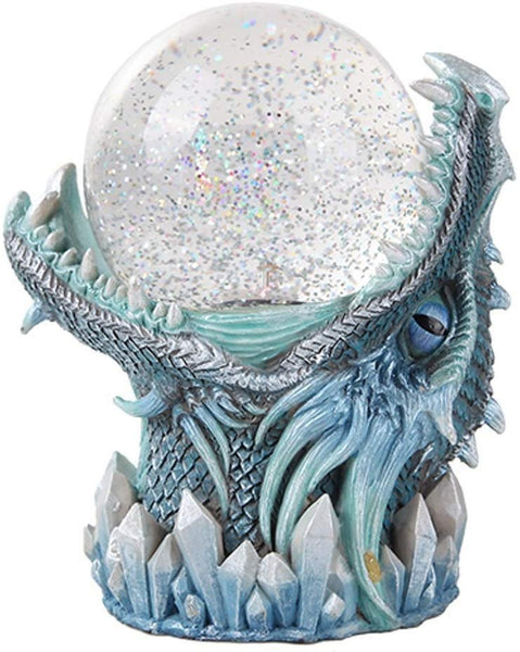 Frost Ice Dragon StormBall Iceburg Statue Sound Activated Gliter Sparkle