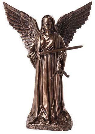 PTC 8 Inch Themis Angel Winged Bronze Finish Religious Statue Figurine