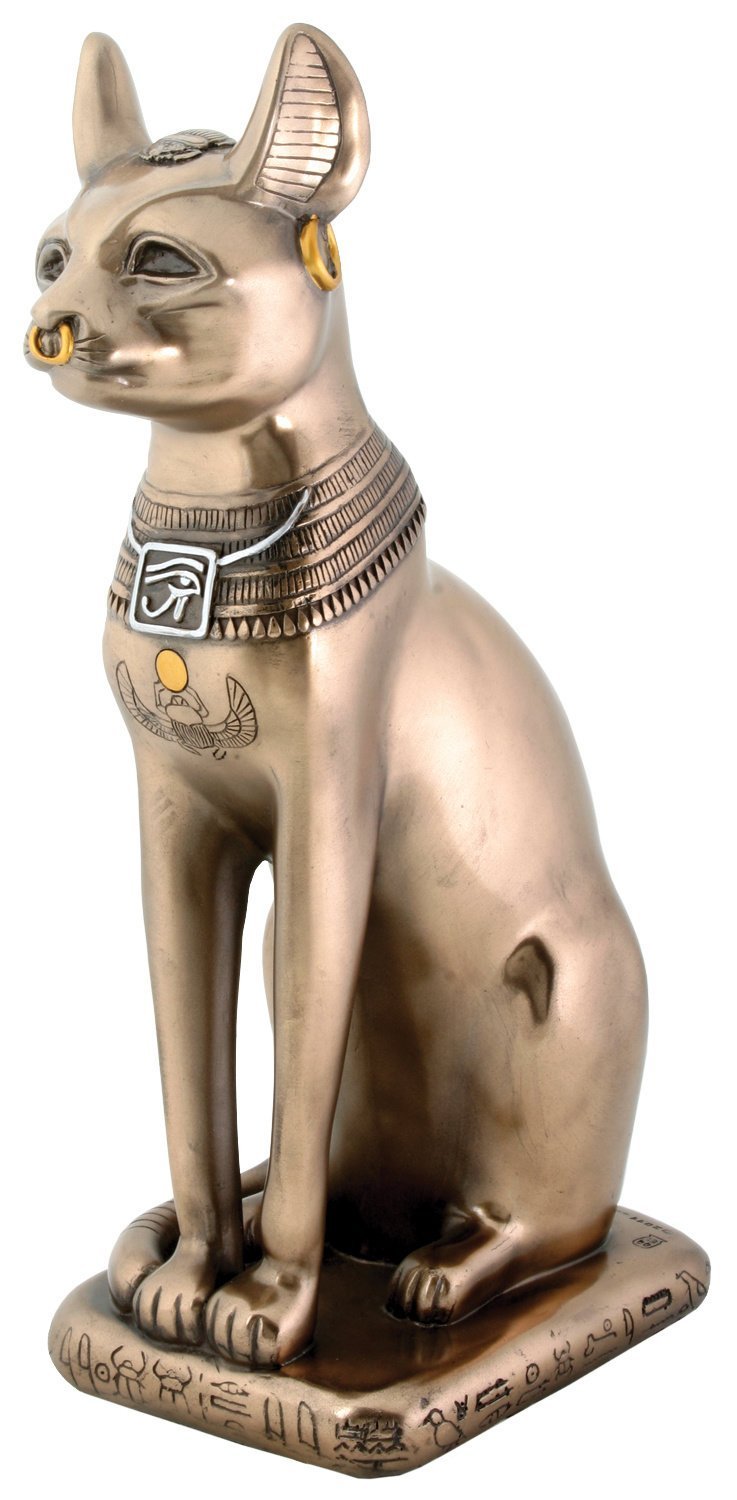Egyptian Bronze Bastet Cat Figurine Decoration