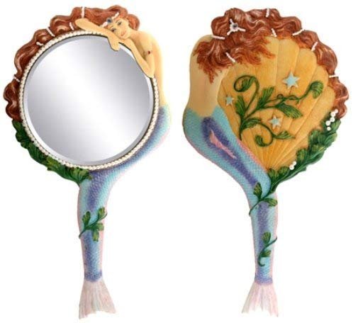 Mermaid Hand Mirror Collectible Sea Nymph Decoration Figurine