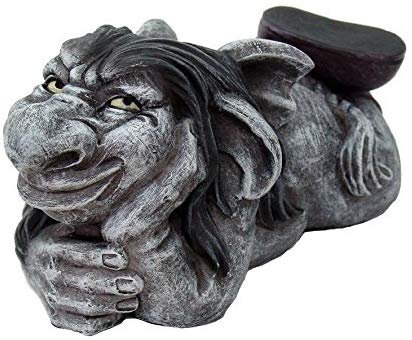 5.06 Inch Funny Gargoyle with Boots Laying Down Statue Figurine
