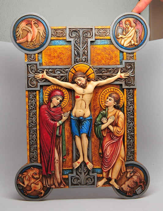 PTC 12.25 Inch Weingarten Missal Crucifix Resin Wall Statue Figurine