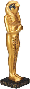 Gold Egyptian Horus Figurine Display