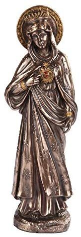 PTC 10.75 Inch Immaculate Heart of Mary Bronze Finish Statue Figurine