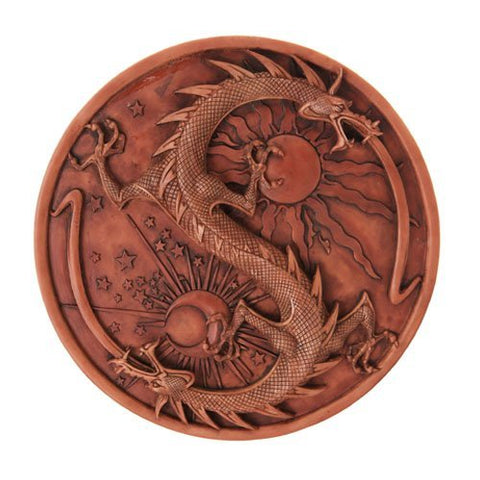 Double Dragon Alchemy Wall Plaque in Color