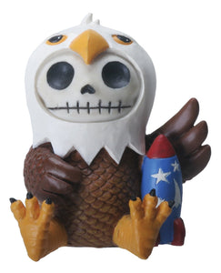 SUMMIT COLLECTION Furrybones Baldie Signature Skeleton in Bald Eagle Costume with Firework