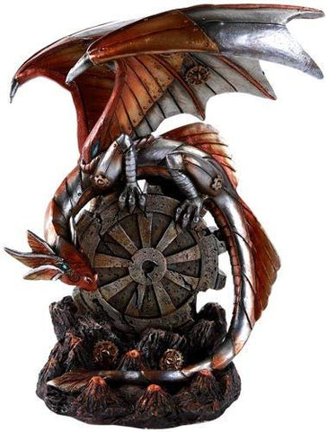 Pacific Giftware Steampunk Inspired Mechanical Gearwork Dragon Sculpture 10 Inch