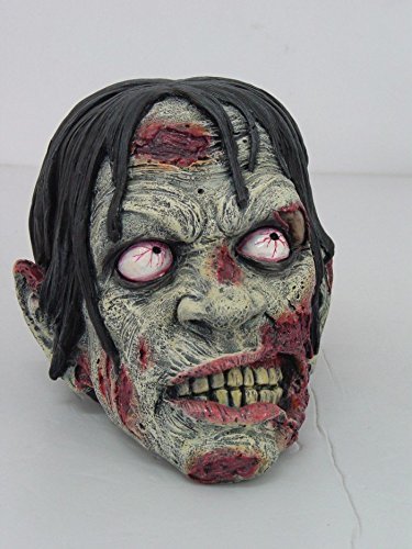 PTC 6.75 Inch Halloween Blood Shot Eyed Zombie Skull Resin Statue Figurine