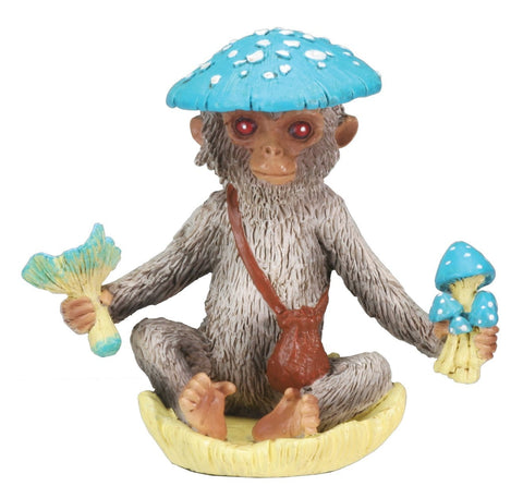 Momo Mushroom Monkey Figurine Decoration