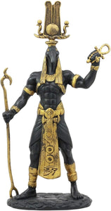 Ebros Egyptian God Ibis Headed Thoth Holding was and Ankh Statue 12" Tall Deity Patron of Magic Technology Knowledge and Riddles