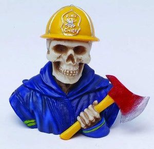 fireman Skull Bust Figurine
