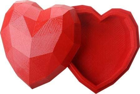 Summit Collection 9143 Small Heart Box44; Red