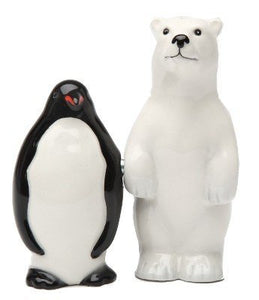 Polar OppositesMagnetic Ceremic Salt and Pepper Shakers by Pacific Giftware